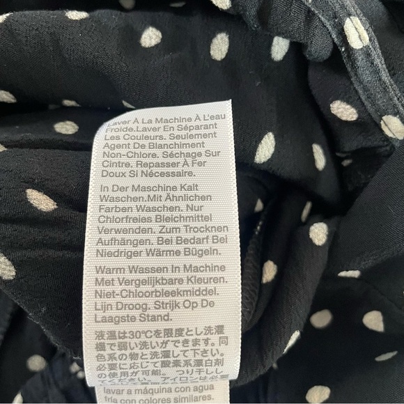 Madewell True Black White Polka Dot Tank Wide-Leg Jumpsuit - 20774 - Picture 10 of 12